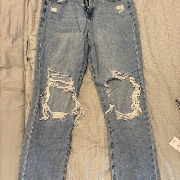 Just USA Denim - Just USA Light Blue Distressed Boyfriend Jeans